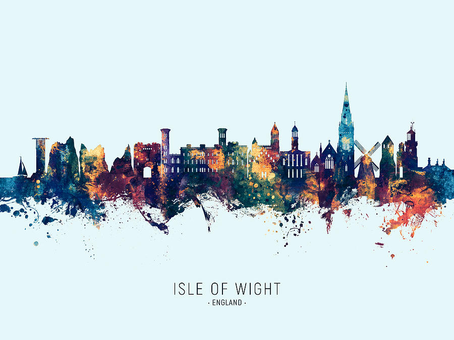 Isle of Wight England Skyline #67 Digital Art by Michael Tompsett