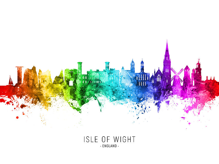 Isle of Wight England Skyline #68 Digital Art by Michael Tompsett