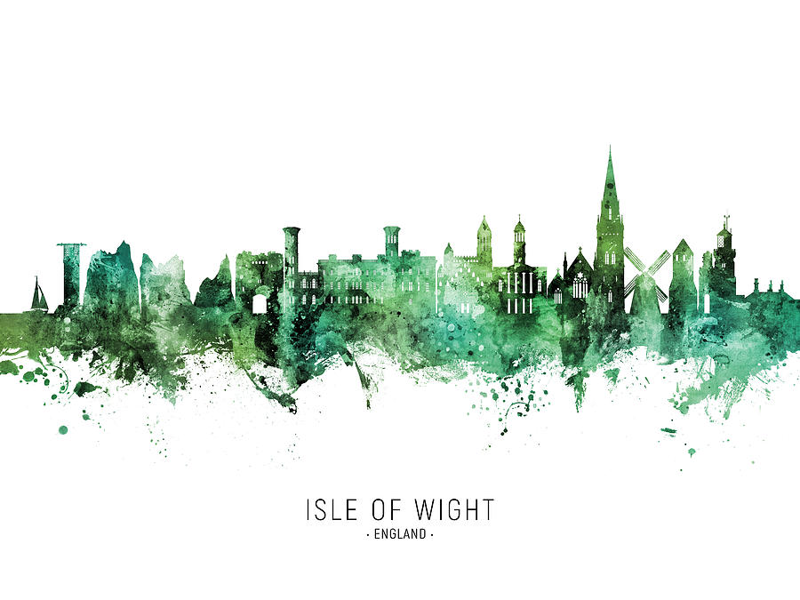 Isle of Wight England Skyline #71 Digital Art by Michael Tompsett