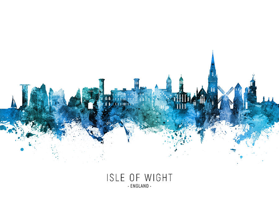 Isle of Wight England Skyline #73 Digital Art by Michael Tompsett