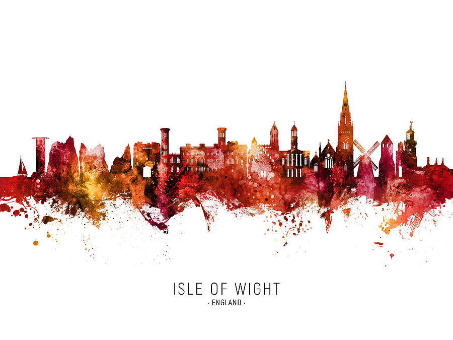 Isle of Wight England Skyline #74 Digital Art by Michael Tompsett
