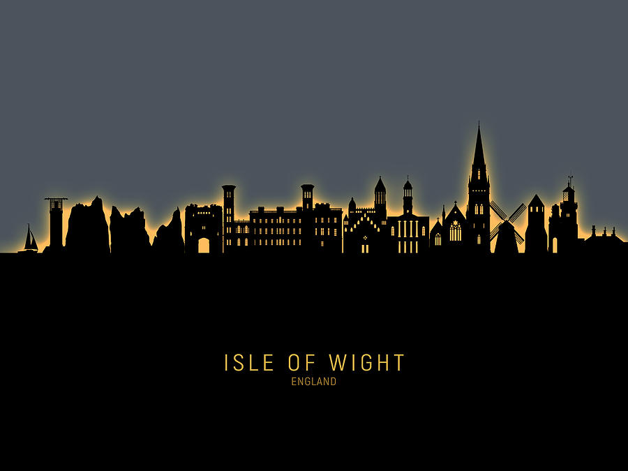 Isle of Wight England Skyline #77 Digital Art by Michael Tompsett