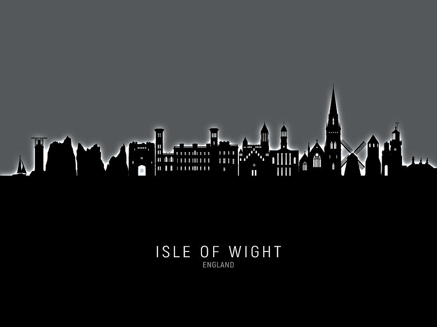 Isle of Wight England Skyline #78 Digital Art by Michael Tompsett