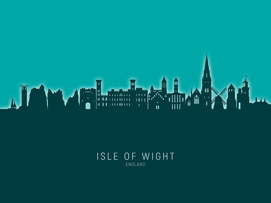 Isle of Wight England Skyline #79 Digital Art by Michael Tompsett