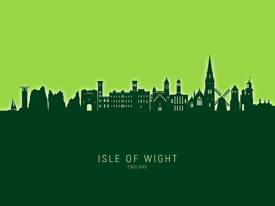 Isle of Wight England Skyline #81 Digital Art by Michael Tompsett