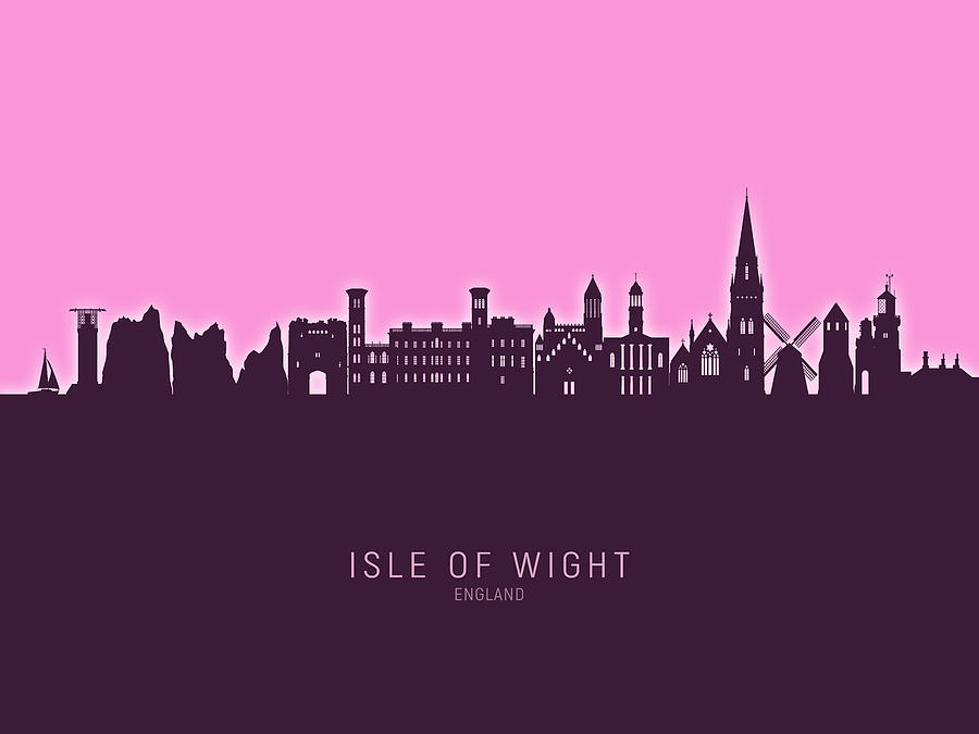 Isle of Wight England Skyline #82 Digital Art by Michael Tompsett