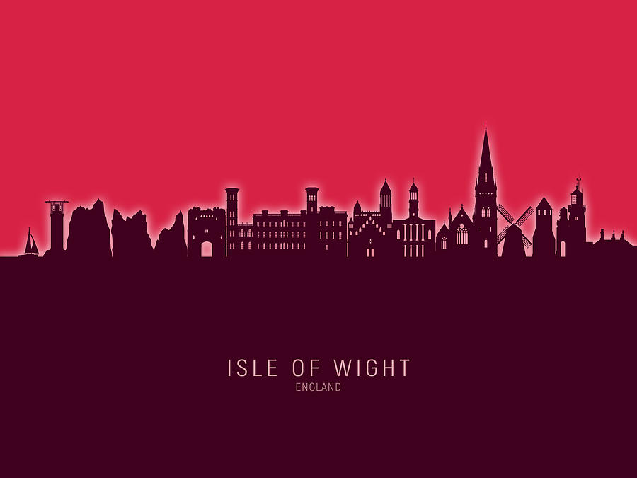 Isle of Wight England Skyline #83 Digital Art by Michael Tompsett