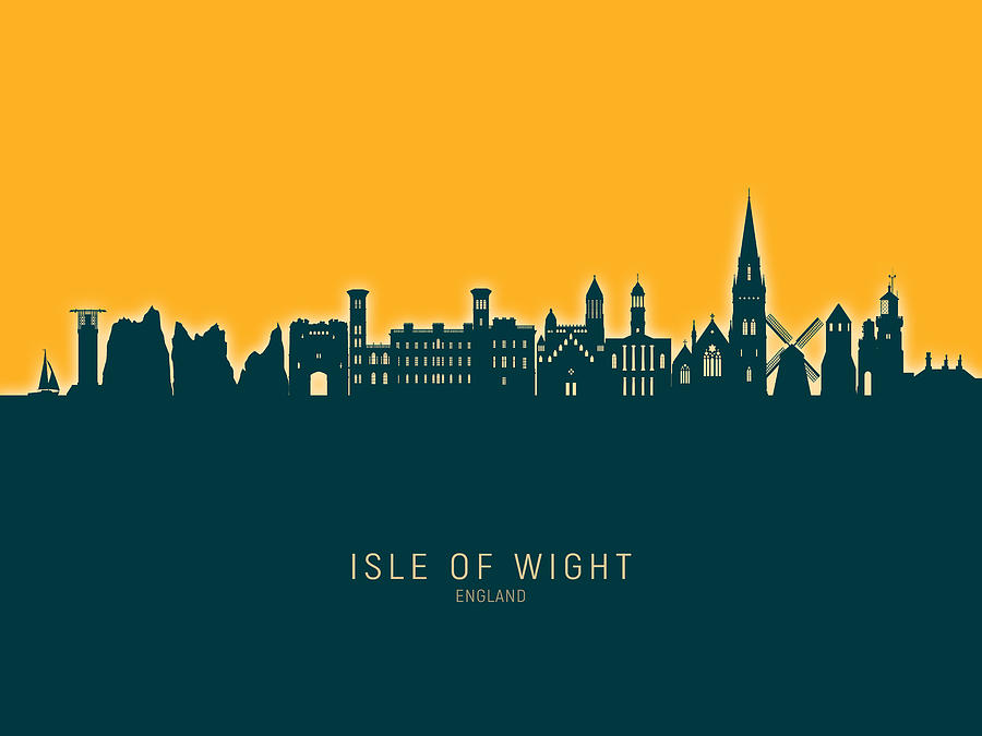 Isle of Wight England Skyline #84 Digital Art by Michael Tompsett