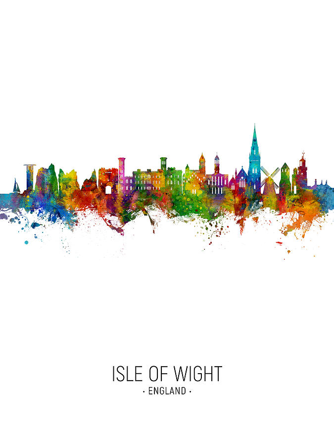 Isle of Wight England Skyline #86 Digital Art by Michael Tompsett