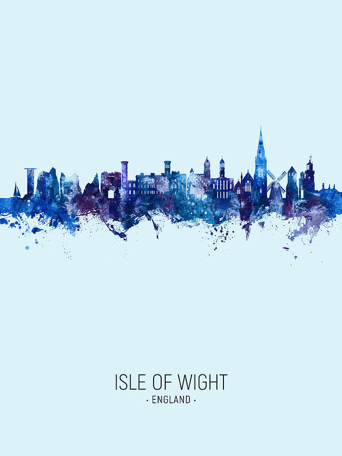 Isle of Wight England Skyline #88 Digital Art by Michael Tompsett