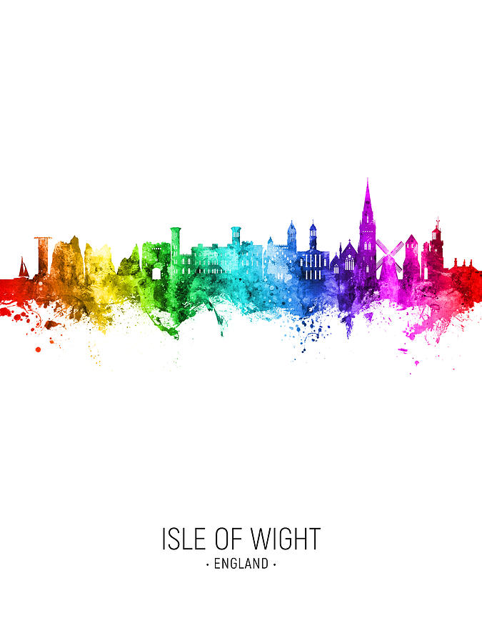 Isle of Wight England Skyline #89 Digital Art by Michael Tompsett