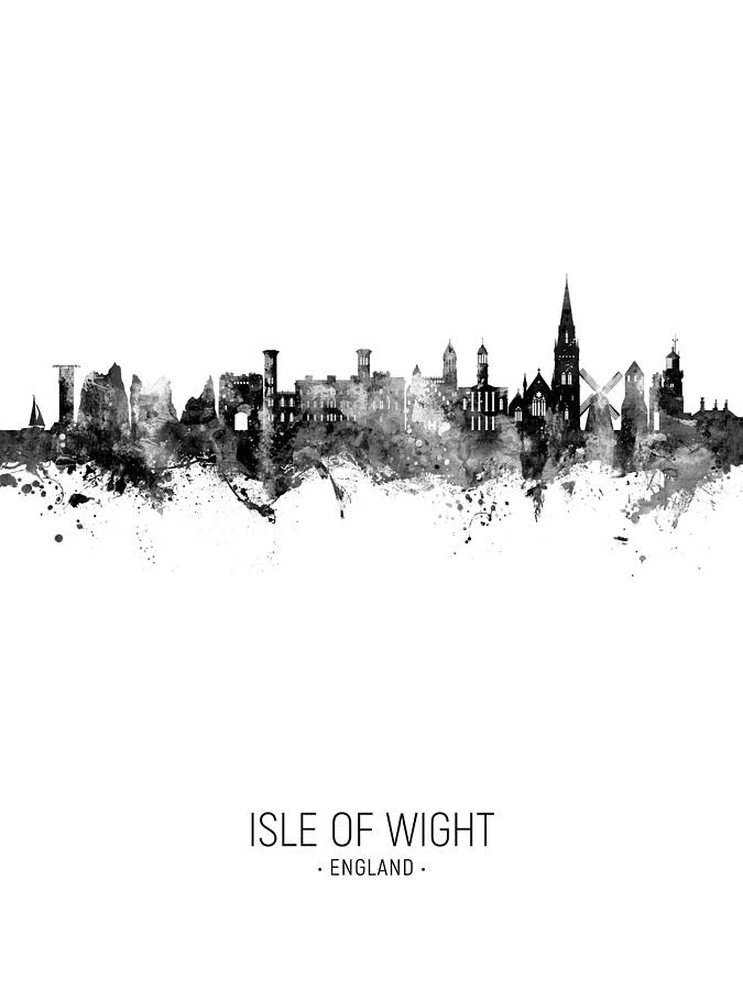 Isle of Wight England Skyline #90 Digital Art by Michael Tompsett