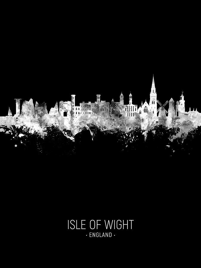 Isle of Wight England Skyline #91 Digital Art by Michael Tompsett