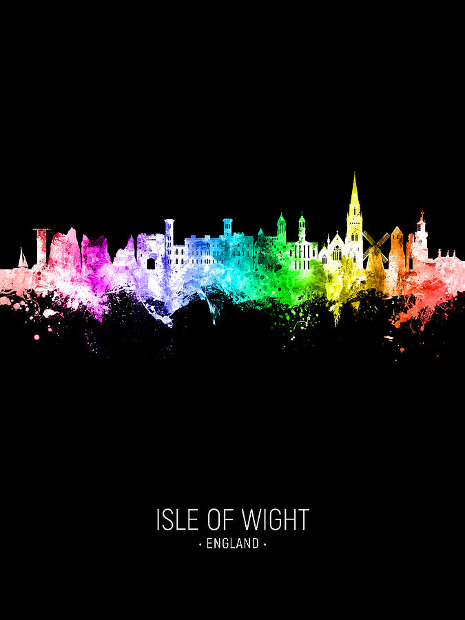 Isle of Wight England Skyline #92 Digital Art by Michael Tompsett