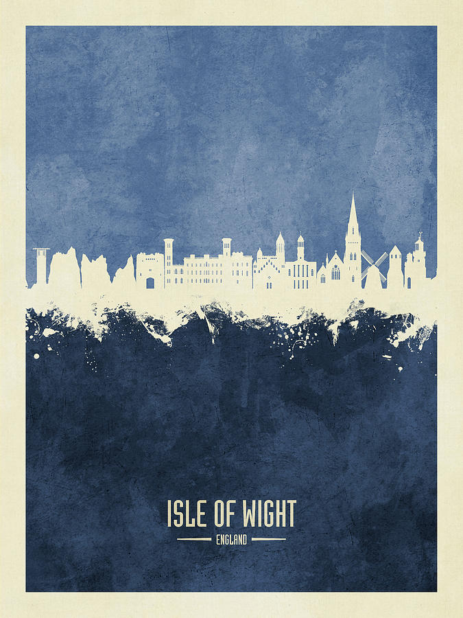 Isle Of Wight Digital Art - Isle of Wight England Skyline #97 by Michael Tompsett