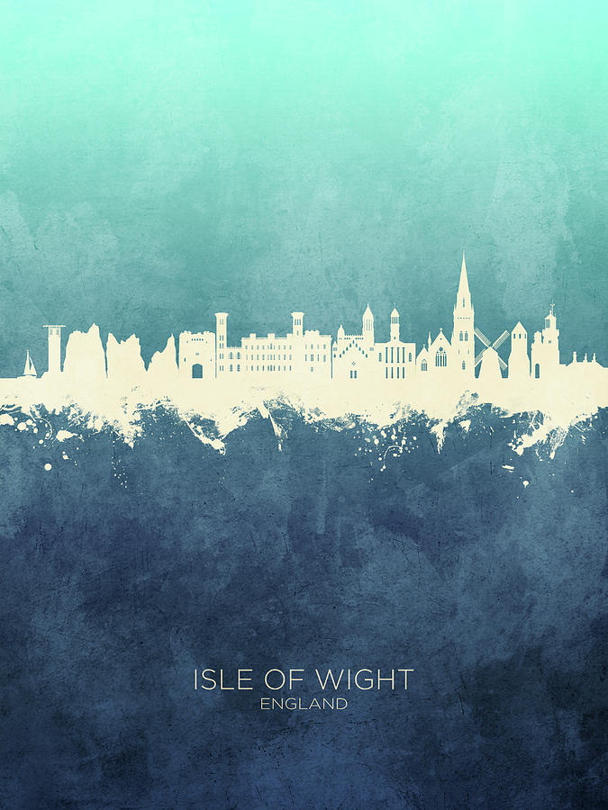 Isle of Wight England Skyline #99 Digital Art by Michael Tompsett