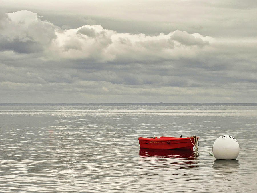 Isles Of Shoals Red Dinghy Photograph by Deb Bryce