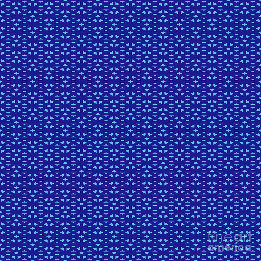 Isometric Hishi Grid With Diamond Pattern In Summer Sky And Ultramarine Blue N.2269 Painting