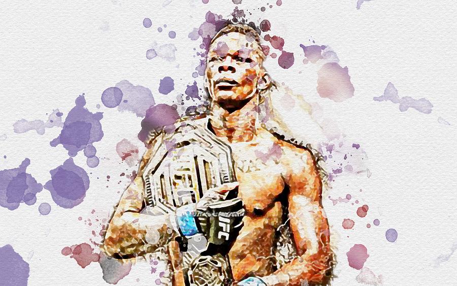 Israel Adesanya Art New Zealand Fighters Mma Ufc Brown Mixed Martial ...