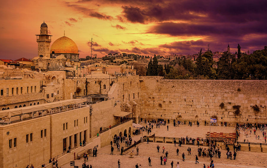 Israel's Western Wall at Sunset Photograph by Mitchell R Grosky | Fine ...