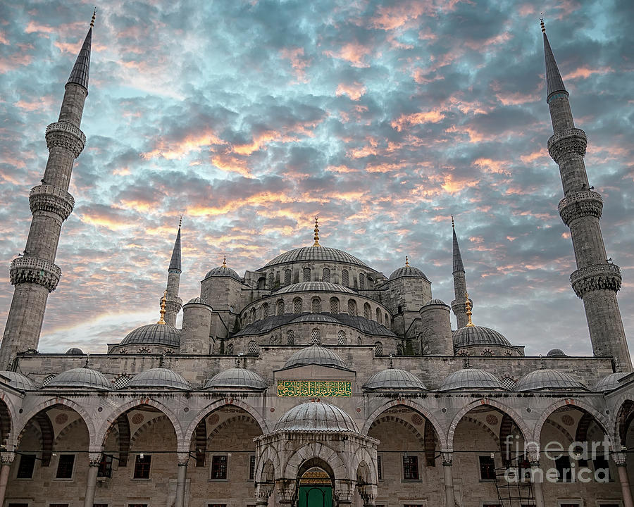 Byzantine Photograph - Istanbul Blue Mosque by Antony McAulay