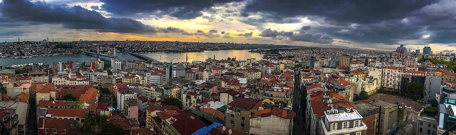 Istanbul Evening Panorama Photograph