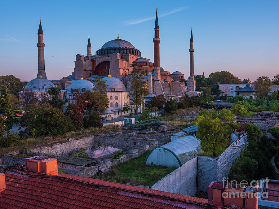 Istanbul Hagia Sophia Dawn Light Photograph