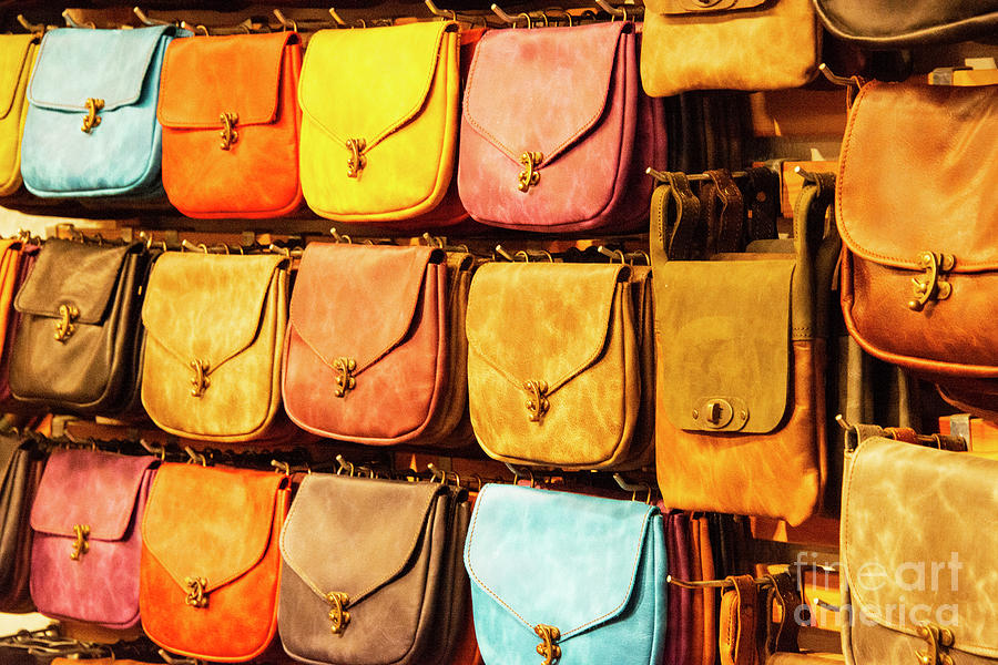 Istanbul Leather Handbags Photograph by Bob Phillips
