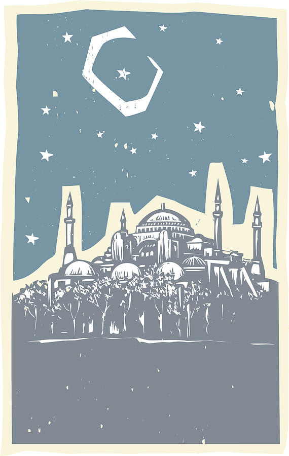 Istanbul Night Drawing by Jeffrey Thompson