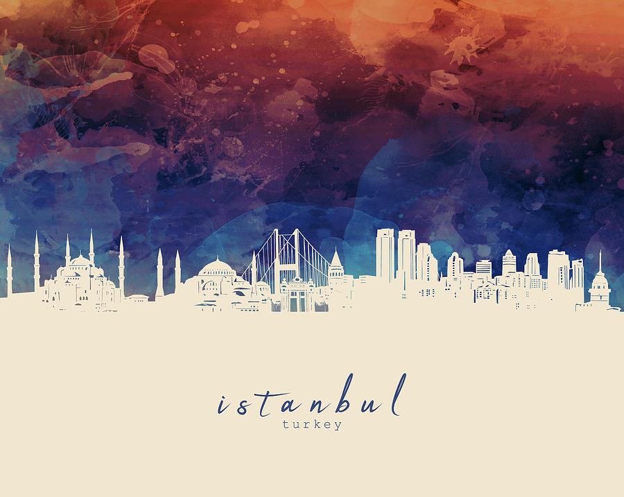 Istanbul Skyline Panorama 3 Digital Art