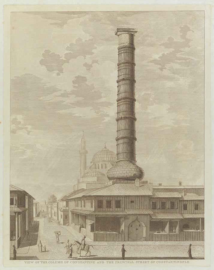 Istanbul  the column of Constan Painting by Artistic Rifki