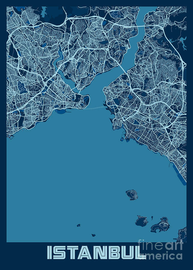 Istanbul - Turkey Peace City Map Digital Art by Tien Stencil - Fine Art ...