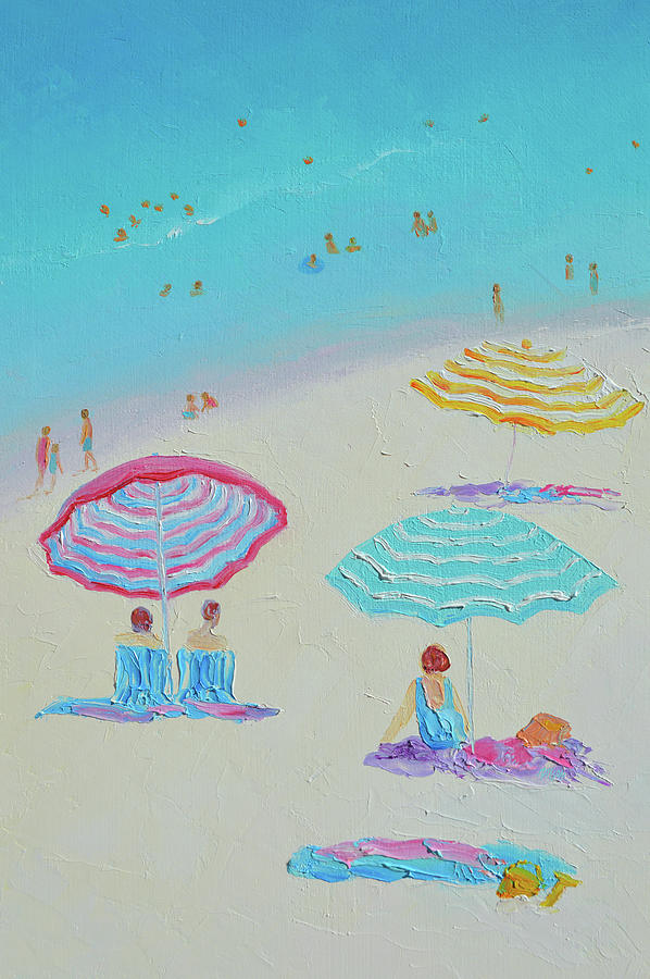 It felt like summer in The Hamptons, beach impression 1 Painting by Jan Matson