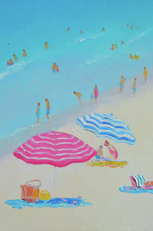 It felt like summer in The Hamptons, beach impression 2 Painting by Jan Matson