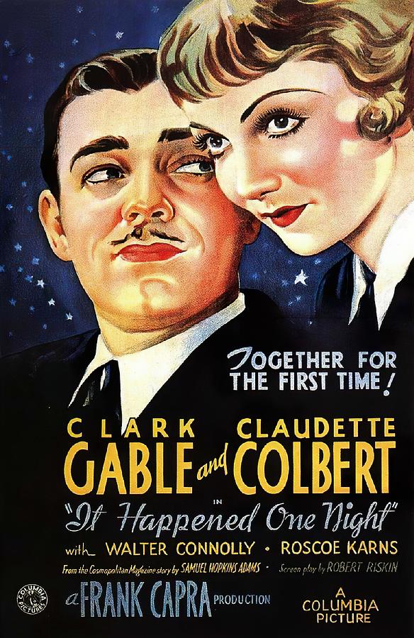 It Happened One Night, 1934 -c Mixed Media by Movie World Posters