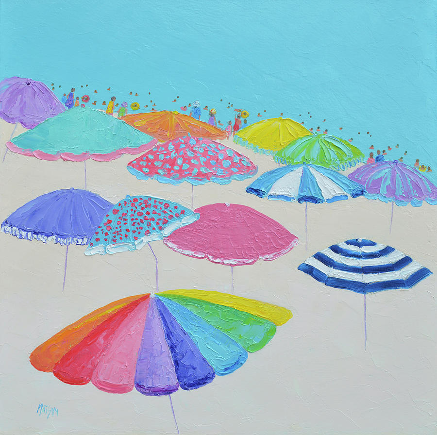 It is always summer here, beach scene Painting by Jan Matson