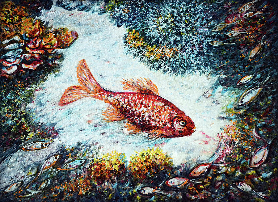 Fish Painting - It is my Abode  by Harsh Malik