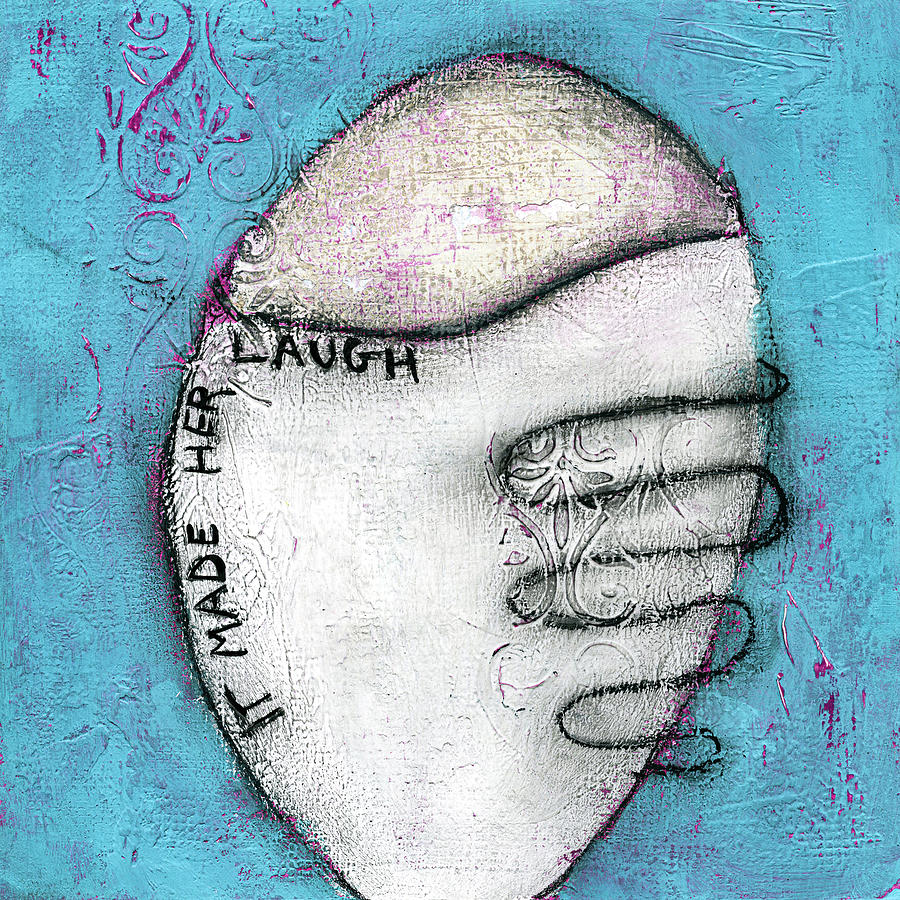 It Made Her Laugh Mixed Media by Flo Karp