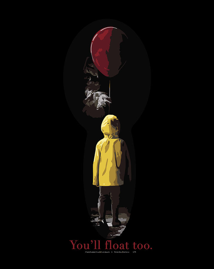 It Movie Georgie Red Balloon You'll Float Too Digital Art By Luke Henry