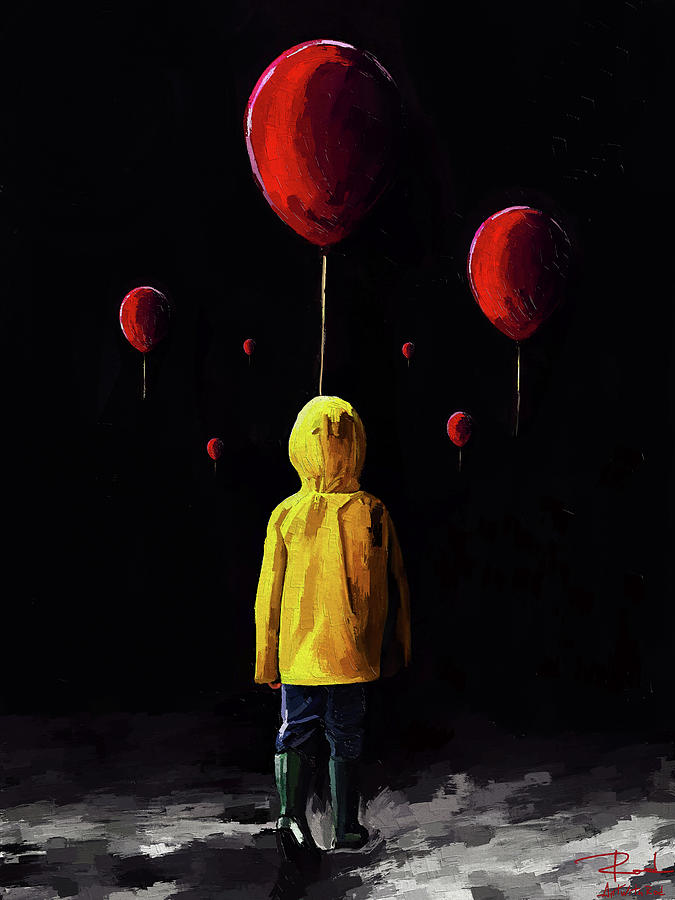 IT - Pennywise Painting by Rod Painter - Fine Art America