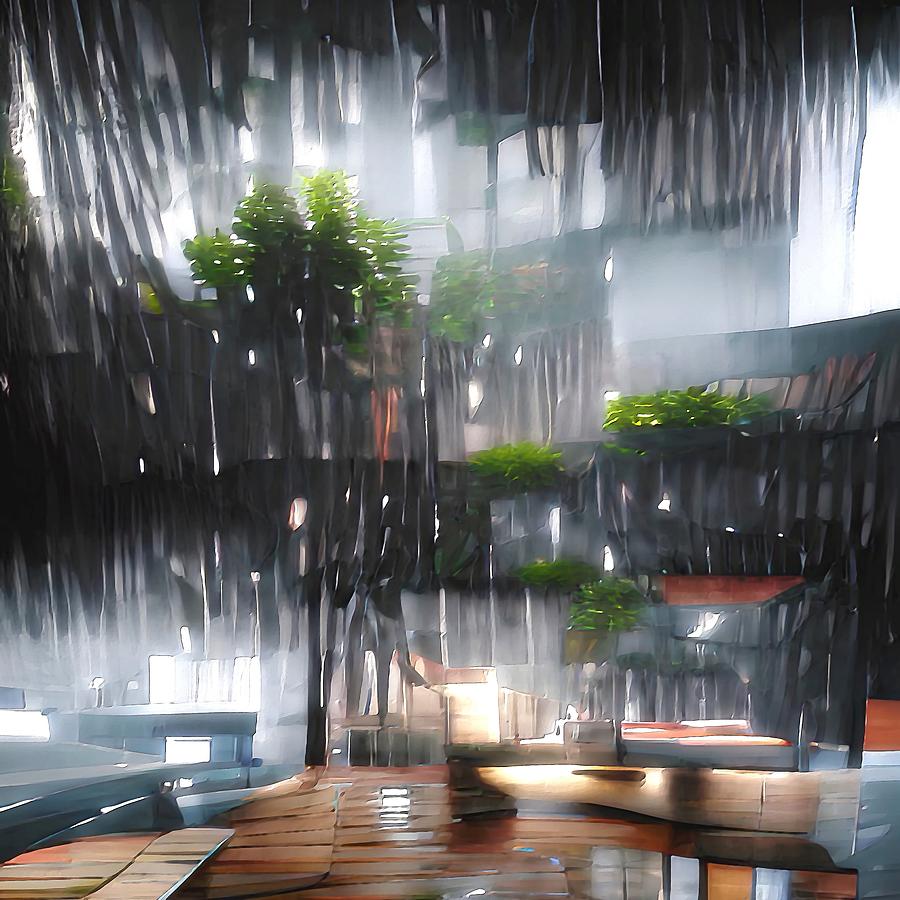 It Rains In My Living Room Digital Art