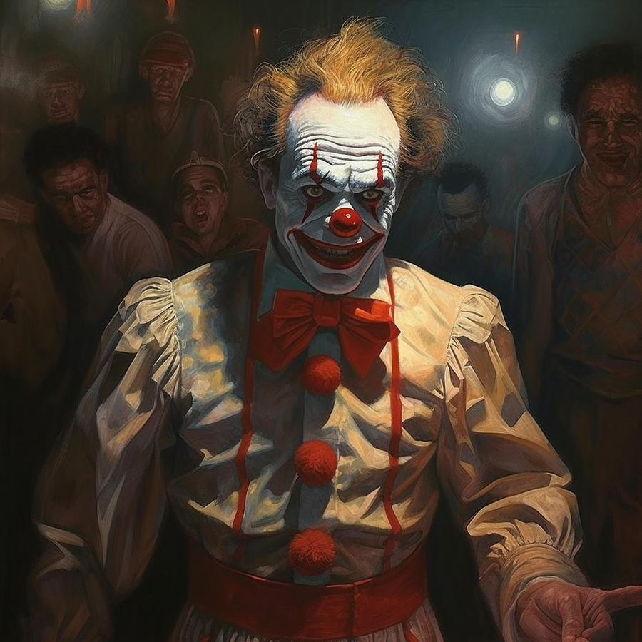 it the clown but more evil pulp by Asar Studios Painting by Celestial ...