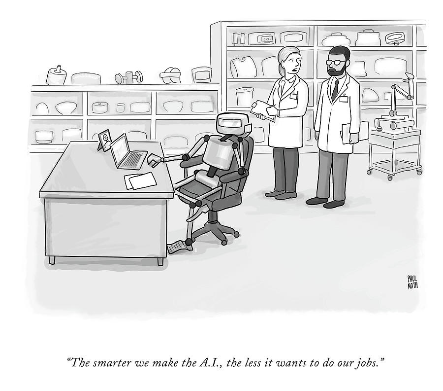 It Wants To Do Our Jobs Drawing by Paul Noth