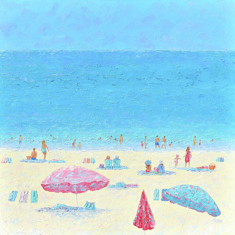 It was a delightful summer - beach scene Painting by Jan Matson