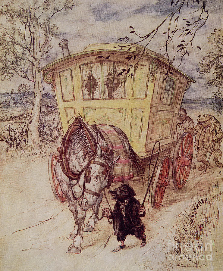 It was a golden afternoon Painting by Arthur Rackham