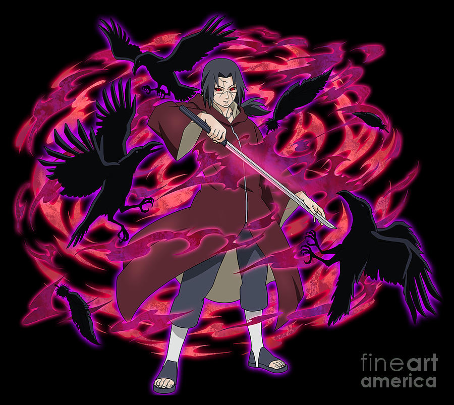 Itachi Digital Art by Mikael Benz - Pixels