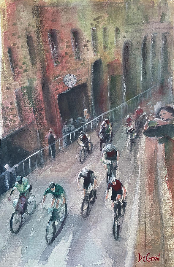 Italian Bike Race I Painting by Gregory DeGroat