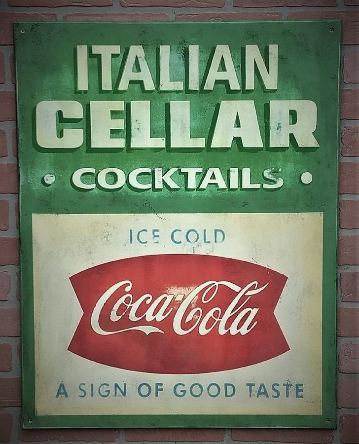Sign Painting - Italian Cellar by Tom Colla