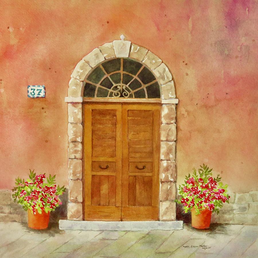 Italian Doorway Painting by Mary Ellen Mueller Legault