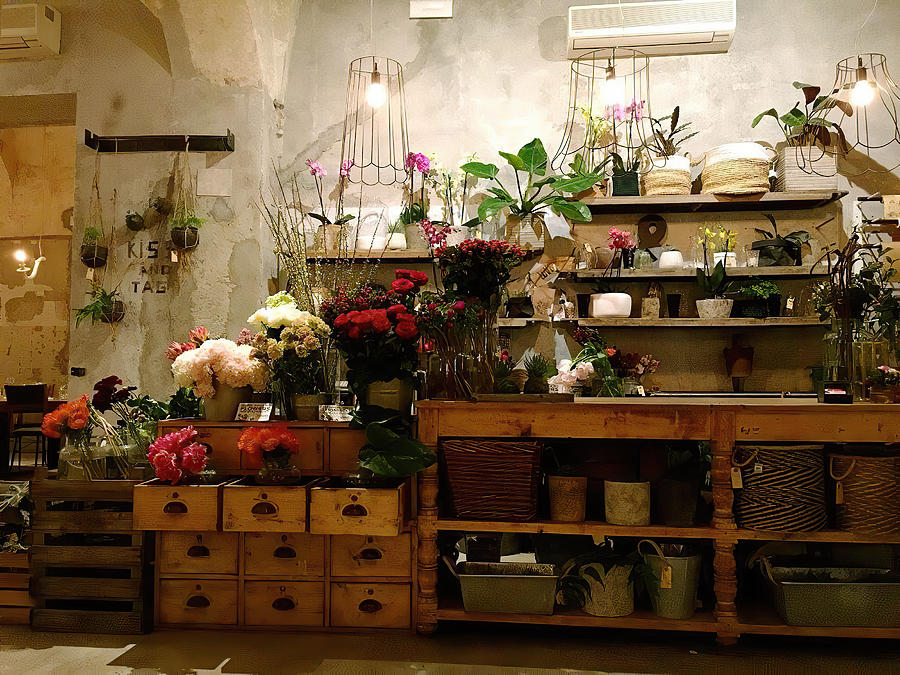 Italian Flower Shop Photograph by Deborah League